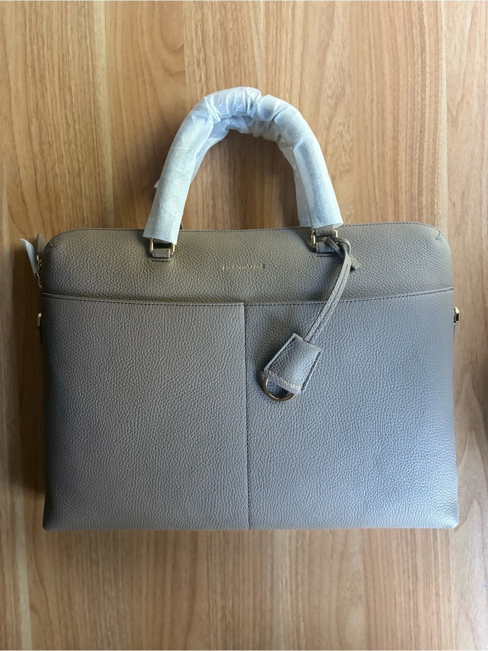NWT MAISON DE SABRE The Laptop Bag Cashmere Clay Limited Edition